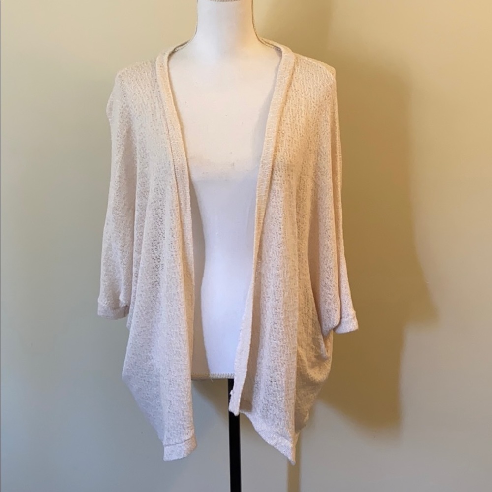 Painted threads XL cream cardigan sweater